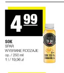 Spar Sok pomarańczowy Spar Fresh to go oferta