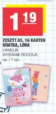 Spar Zeszyt A5 16 kartek kratka linia Hamelin oferta