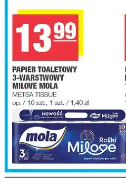 Spar Papier toaletowy 3-warstwowy Mola Milove 10-pak oferta