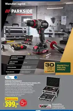 Lidl Zestaw akumulatorowa wiertarkowkrętarka udarowa Parkside Performance oferta