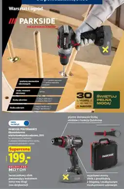 Lidl Akumulatorowa wiertarkowkrętarka udarowa Parkside Performance oferta