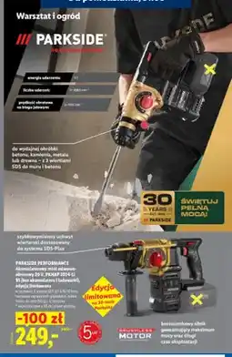 Lidl Akumulatorowy młot udarowo-obrotowy Parkside Performance edycja limitowana oferta