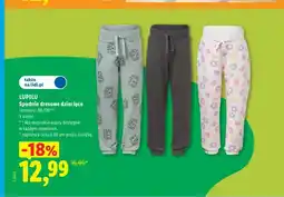 Lidl Spodnie dresowe dziecięce Lupilu oferta