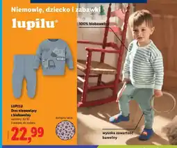 Lidl Dres niemowlęcy z biobawełny Lupilu oferta