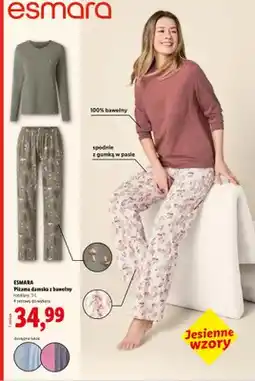 Lidl Piżama damska z bawełny Esmara oferta