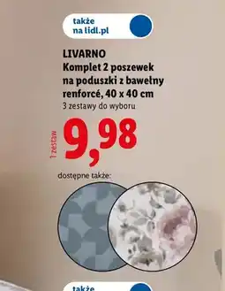 Lidl Komplet 2 poszewek na poduszki z bawełny renforcé Livarno oferta