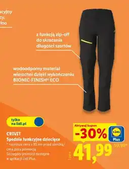 Lidl Spodnie funkcyjne dziecięce Crivit oferta