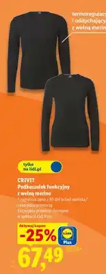 Lidl Podkoszulek funkcyjny z wełną merino Crivit oferta