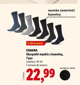 Lidl Skarpetki męskie z bawełną Esmara 7-pak oferta