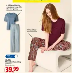 Lidl Piżama damska z wiskozą Esmara oferta