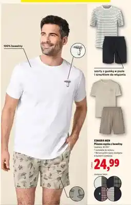 Lidl Piżama męska z bawełny oferta