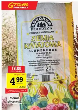 Gram Market Ziemia kwiatowa Agrohum oferta