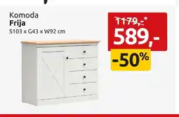 Black Red White Komoda Frija oferta