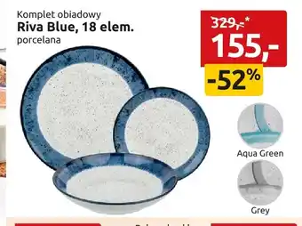 Komplet obiadowy Riva Blue 18 elementów