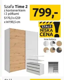 Black Red White Szafa Time 2 z kontenerkiem i 2 półkami Black Red White oferta