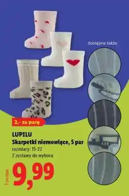 Lidl LUPILU Skarpetki niemowlęce, 5 par oferta