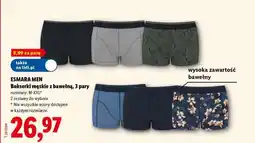 Lidl Esmara men Bokserki męskie z bawełną, 3 pary oferta