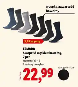 Lidl ESMARA Skarpetki męskie z bawełną, 7 par oferta