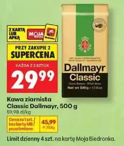 Biedronka Kawa ziarnista Classic Dallmayr, 500 g oferta