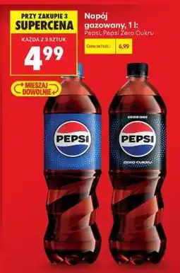 Biedronka Napój gazowany, 1 l: Pepsi, Pepsi Zero Cukru oferta