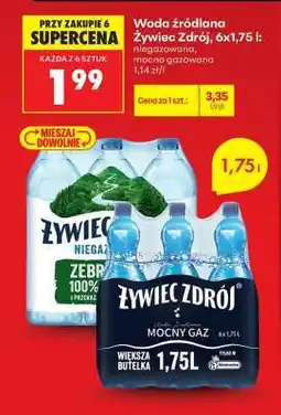 Biedronka Woda źródlana Żywiec Zdrój 6x1,75 l oferta