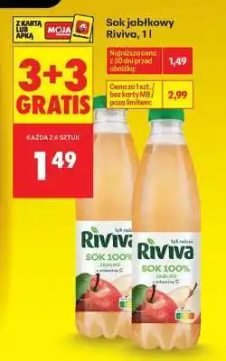 Biedronka Sok jabłkowy Riviva, 1l oferta