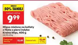 Biedronka Mięso mielone na kotlety z fileta z piersi indyka Kraina Mięs 400 g oferta