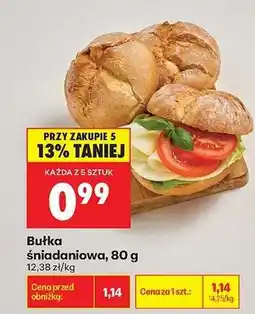Biedronka bułka śniadaniowa 80 g oferta
