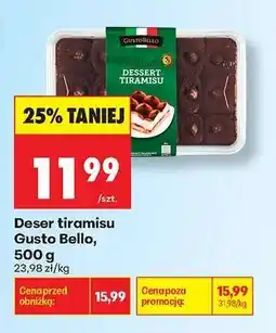 Biedronka Deser tiramisu Gusto Bello 500 g oferta