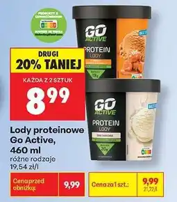 Biedronka Lody proteinowe Go Active, 460 ml oferta