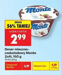 Biedronka Deser mleczno czekoladowy Monte Zott 150 g oferta