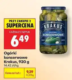 Biedronka Ogórki konserwowe Krakus, 920 g oferta