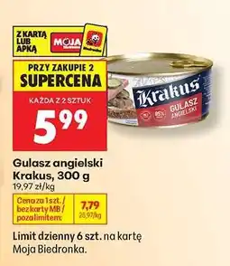Biedronka Gulasz angielski Krakus, 300 g oferta