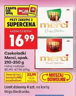 Biedronka Czekoladki Merci, opak. 210/250 g oferta