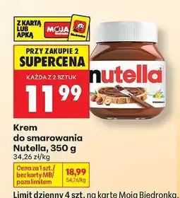 Biedronka Krem do smarowania Nutella 350 g oferta
