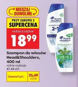 Biedronka Szampon do włosów Head & Shoulders 400 ml oferta