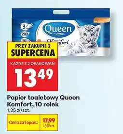 Biedronka Papier toaletowy Queen Komfort 10 rolek oferta
