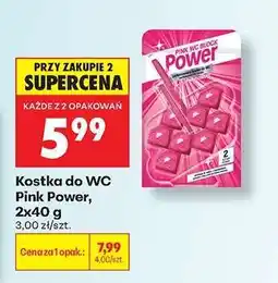 Biedronka Kostka do WC Pink Power, 2x40 g oferta