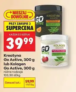 Biedronka Kreatyna Go Active, 300 g lub Kolagen Go Active, 300 g oferta