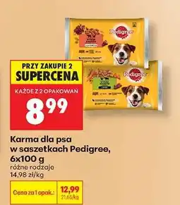 Biedronka Karma dla psa w saszetkach Pedigree, 6x100 g oferta