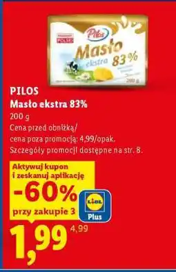 Lidl PILOS Masło ekstra 83% oferta