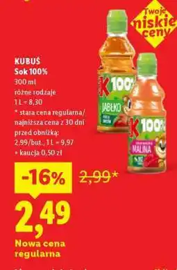 Lidl KUBUŚ Sok 100% oferta