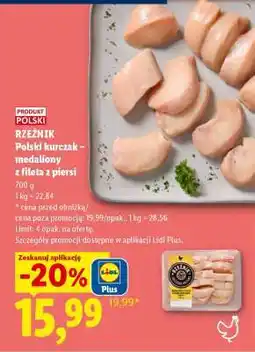 Lidl Rzeźnik Polski kurczak – medaliony z fileta z piersi oferta