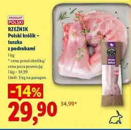 Lidl Rzeźnik Polski królik – tuszka z podrobami oferta