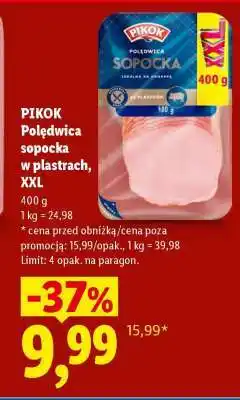 Lidl PIKOK Polędwica sopocka w plastrach, XXL oferta