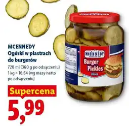 Lidl McEnnedy Ogórki w plastrach do burgerów oferta