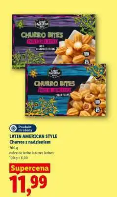 Lidl LATIN AMERICAN STYLE Churros z nadzieniem oferta