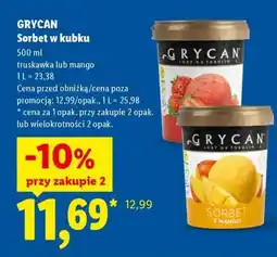 Lidl Grycan Sorbet w kubku oferta