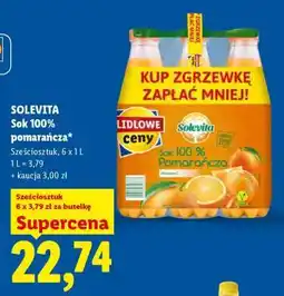 Lidl Solevita Sok 100% pomarańcza oferta