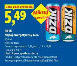 Lidl DZIK Napój energetyczny zero oferta